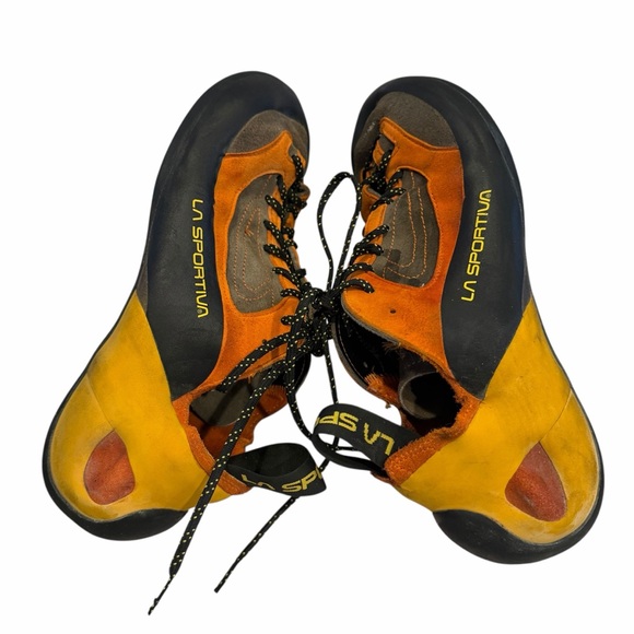 La Sportiva Orange and Black Climbing Shoes - Picture 6 of 9